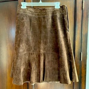 Cabi Brown Suede Skirt